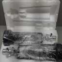 Farmhouse Table Lamps with 2 USB Ports, Set of 2 Rustic Industrial Desk Lamp for Living Room, 2-Light Black Bedside Lamp, Bedroom Nightstand Lamp with Gray Lampshade for House Decor, Reading