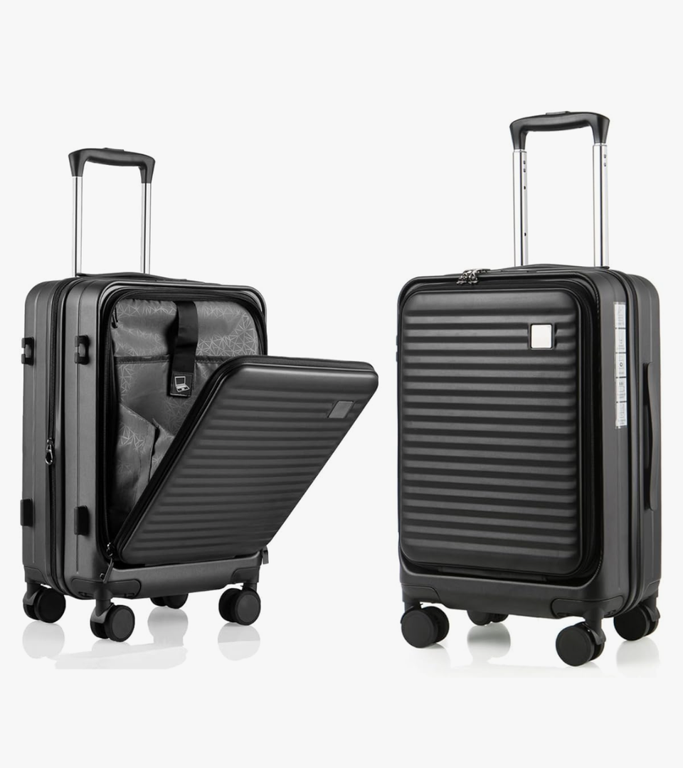 Expandable Carry On Luggage Durable Hardside Lightweight Rolling Suitcases with Spinner Wheels TSA Lock, (Black, 19.5-Inch) Expandable Carry On Luggage Durable Hardside Lightweight Rolling Suitcases with Spinner Wheels TSA Lock, (Black, 19.5-Inch)