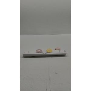 Kids Coat Rack | Wall Mounted 14” Wooden Hanger | Decorative for Kid's Bedroom, Playroom, Bathroom | 4 Flower Shaped Hooks for Hanging Coats, Backpacks & Towels | White