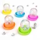 32 Pack Mini Dice Cup Set, Plastic Colorful Shaker Cups with 6 Sided Dice, Shaker Dice Game Desk Toys Bulk for Classroom Rewards Treasure Box Goodie Bag Stuffers Party Favors Gifts