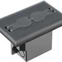 Arlington Industries FLBRF101BL-1 Retrofit Electrical Floor Box with Flip Lids for Existing Floors, Black, Plastic