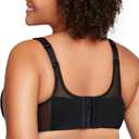 Glamorise Full Figure Plus Size MagicLift Seamless Sports Bra Wirefree #1006 (Black, 42C)