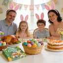 3 x ibohr Easter Paper Napkins, 50 Count Happy Easter Bunny & Egg Disposable Decorative Lunch Napkins for Easter Party Supplies, Spring Table Decorations