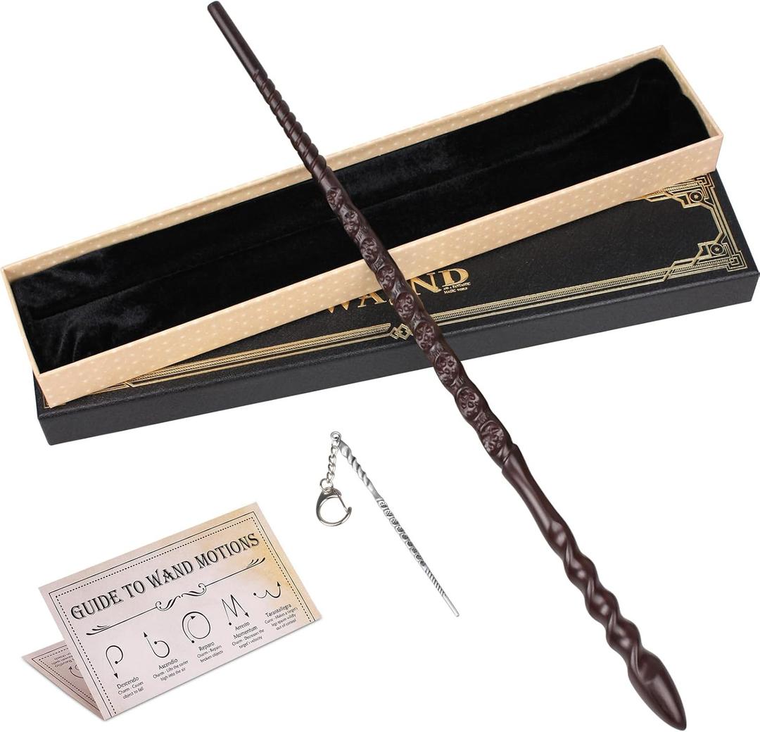 KingVows Magic Witch Wand Wizard Props for Kids Witchcraft Cosplay Accessories Sorcerer Collection with Gift Box (Twirl)