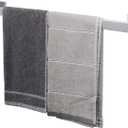 TocTen Bath Towel Rack - Square Base Thicken SUS304 Stainless Steel Towel Bar for Bathroom, Bathroom Bar Accessories Towel Rod Heavy Duty Wall Mounted Towel Holder (Polish Chrome, 24 Inch)