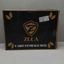 ZLCA Trading Card Storage Box 5-Row with Handle, MTG Storage Box Holds 3900+ Cards with Commander Display, Top Loaders Organizer Case for TCG PTCG Sport Card(Black)