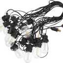 Mikikit Outdoor String Lights 110v Us Plug 15m Led String Lamp for Garden Yard Christmas Tree Tent Camping Xmas Decor