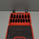 MIXPOWER 15-piece 3/8" Drive Shallow Universal Impact Socket Set, 6 Point, Metric, 8-22mm, CR-MO, Swivel Socket With Flexible Wobble