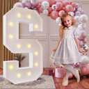 imprsv 4FT Marquee Light Up Letters for Birthday Party Decorations Large Marquee Letters for Wedding Event Bridal Shower Engagement Anniversarty Party Decor,Letter S