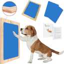 Nail Filing Board for Dogs - Ergonomic Dog Nail Board Scratch Pad for Safe & Gentle Pet Grooming, Scratch Pad for Dogs with Foam Layer, 2 Extra Sandpapers  Dog File Board for Dogs (Blue)