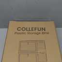 Storage Bins with Lids,4 Tier Stackable Storage Bins with Drawers,4 Pack Collapsible Plastic Storage Boxes with Wheel-1 Lid,23QT Foldable Containers for Closet Living Room Bedroom Office.