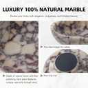 Natural Luxury Marble Decorative Bowl Medium 7-Inch Calacatta Viola Marble for Coffee Table Centerpiece Holder, Decorative Catchall Dish for Dining Table, Statement Accent Tray for Home Decor