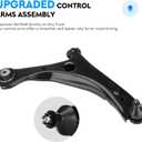 Front Lower Control Arm and Ball Joint for Town & Country 08-16, for Dodge Grand Caravan 08-20, for Ram C/V 12-15, for Volkswagen Routan 09-14, Suspension Kit MS251001 MS251002-2pc Set