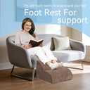 Foot Rest for Under Desk at Work.Multifunctional 3-Tier Foot Stool,with Washable Footrest.for Under Desk,Office Chair Gaming Chair & Sofa,Leg Elevation Pillow,Supports Posture-Brown