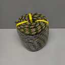 Double Braided Arborist Rope - 1/ 2 Inch x 100 Feet Polyester Rope - High Strength Climbing Rope for Tree Work, Halyard, Sailing (ArmyGreen/ Blue, 1/ 2 Inch x 100 ft)