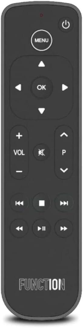 Function101 F101-ATVRM Replacement Button Remote for Apple TV | Infrared Connectivity | 2 AAA Batteries Included