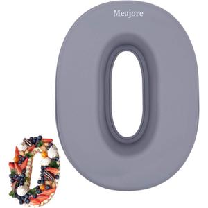 Meajore 3D Large Number Cake Mould,Silicone Baking Letter Ectangle Novel Cake Tins for Birthday Festival and Relationship Marry Anniversary Wedding Party,10 inch Number of 0