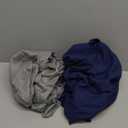 Biloban Crib Sheets Fitted for Boys, 2 Pack Crib Sheet Fits for Standard Crib Mattress, Neutral Toddler Bed Sheets Girl, Grey & Navy, 52X 28