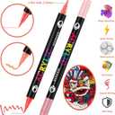 24 Dual Tip Acrylic Markers Paper/Canvas/Glass/Ceramic/Stone