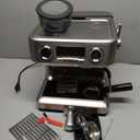 Barista Espresso Machine with Grinder & Milk Steam Frother, Commercial Espresso Maker for Cappuccino and Latte, Brushed