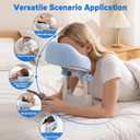 Massage Headrest for Bed, Portable Bed Massage Head Holder, Adjustable U-Shaped Face Cradle Pillow Kit at Home, Face Down Pillow After Eye Surgery, Massage Table Head Rest for Salon Spa-Light Blue
