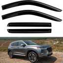 4PC Rain Guards for 19-23 Hyundai Santa Fe Window Visors for SEL Limited SE Calligraphy Deflectors Sun Shades Vent Tape On Out Channel
