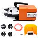 Flytuo Pneumatic Crimping Tool Am-10,Air Powered Wire Terminal Pneumatic Crimper Plier Machine Crimping Up to 16mm² with 4 Optional Die Sets for Various Kinds of Terminals
