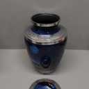 Yatskia Blue Moon Metal Urn - Memorial Urns for Adult Male & Female - Cremation Urn Human Ashes - Funeral Urns for Ashes - Cremation Urns for Burial (Large)
