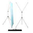 YDisplay X Banner Stand Adjustable Fit Banner Size from 23"X63" to 32"X78" Portable Oxford Bag for Trade Show Exhibition Market, 2 Pack