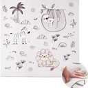 ROBOTIME Baby Play Mat 50"x50", Extra Thick 30D Sponge Baby Mat for Floor, Non-Slip & Washable Play Mat for Babies 0-6 Months, Perfect for Playpen, Tummy Time & Infants