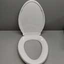 KOHLER 4636-RL-0 Cachet ReadyLatch Elongated Toilet Seat Slow Close, Soft Close Toilet Seat Quiet Lid, Contoured Grip-Tight Bumpers Installation Hardware, Apartment Essentials, White