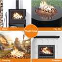 SUZLON Fireplace Grate 30 inch 8 Bar Fireplace Log Grate Heavy Duty Solid Steel Indoor Chimney Hearth with 6 Enhanced Stability Legs Kindling Tools Pit Wood Stove Firewood Burning Rack Holder