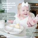 WeeSprout Silicone Divided Plates (With Lids), 100% Food Grade Silicone Divided Plates for Toddlers & Kids, Dishwasher & Microwave Safe (Confetti)