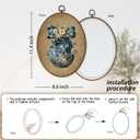 AEHIE Vintage Easter Chinoiserie Egg Oval Wall Art Decor, Blue and White Egg Canvas Artwork Framed, Farmhouse Chinoiserie Floral Easter Picture Oval Wall Art for Home Bedroom Living Room Decor, 11x8.5