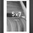 An&He 5x7 Picture Frame, Black Photo Frame for Tabletop and Wall Display, Minimalist Design, Set of 1