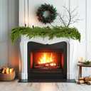 6 FT Artificial Norfolk Pine Christmas Garlands - 2 Pack, 72 inch Realistic Faux Pine Garland for Mantle, Indoor Outdoor Holiday Decorations