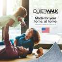 QuietWalk Underlayment 100 sq ft 3 mm Thick for Laminate & Hardwood Floors Approved for Pre-Attached Pad Recycled Fiber Floating Install Sound & Moisture Barrier Made in USA