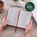 KJV Holy Bible, Compact Faux Leather Red Letter Edition - Ribbon Marker, King James Version, Pink (KJV Compact Editions)
