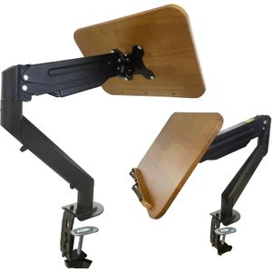 Desk Clamp Book Stand, Aluminum Book Holder Adjustable Height & Angle, Cookbook Stand for Kitchen, Recipe Book Holder with 360°Swivel Base, Book Stand for Reading, Office, Laptop