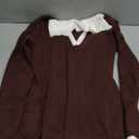 Simplee Womens Long Sleeve Sweater Midi Dress V Neck Casual Slim Fit Bodycon Knit Ribbed Slit Long Dress for Fall Winter.S