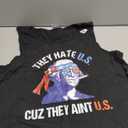 They Hate Us Cuz They Ain't Us Funny 4th of July Tank Top (XL, Black)