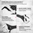 Adjustable Wrench Set Wrenches Sets: 4-Piece 6, 8, 10, 12 Inch Chrome Vanadium Steel Corrosion-Resistant Black Oxide Finish for Automotive Plumbing and Household Repairs