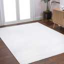 JONATHAN Y Cole Pinstripe High-Low White/Silver Indoor Area Rug, 3x5, Modern, Minimalist, Easy-Cleaning for Living Room, Bedroom, Kitchen, Pet Friendly, Non-Shedding (CAR101C-3)