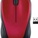 Logitech M317 Wireless Mouse, 2.4 GHz with USB Receiver, 1000 DPI Optical Tracking, 12 Month Battery, Compatible with PC, Mac, Laptop, Chromebook - Red