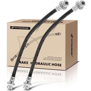 A-Premium Rear Driver and Passenger Brake Hydraulic Hose Compatible with Select Honda Models - Accord 2003 2004 2005 2006 2007 2.4L 3.0L, with Rear Drum Brake - Replace# 01466SDAA00(Pack of 2)
