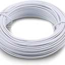KINGLAKE 66 Feet White Sturdy Plastic Coated Garden Wire 2mm Plant Twist Tie