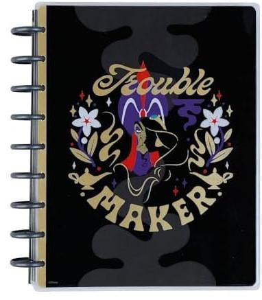 Happy Planner Disney Disc-Bound 12-Month Planner, Jan.–Dec. 2025 Daily, Weekly, and Monthly Planner, Classic Size, Vertical Layout, Disney’s Good vs Evil, 12 Dividers, 7" x 9.25"