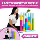 Giant Color Stack Challenge by Relatable - Nappa Award 2025 Winner, Strategy Stacking Game with 50 Puzzles, Backyard & Lawn Activity for Summer Parties, Outdoor Fun for Families & Groups, Ages 6+