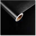 CRE8TIVE Thick Black Stainless Steel Contact Paper for Appliances Brushed Metallic Black Wallpaper Peel and Stick Heat Resistant Removable Wallpaper for Kitchen Dishwasher Fridge Oven Cabinets 12"x80"