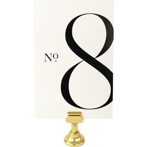 Weekend Paper Co. Modern Table Numbers, Single Sided 4x6 Modern Design, Black Matte Ink, Numbers 1-25 plus 3 BONUS signs for Your Wedding, Reception, Anniversary, Birthday Party or Any Celebration!